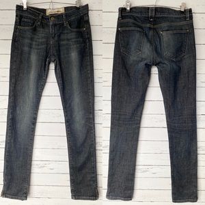 Zara Ankle Zip Dark Denim Jeans